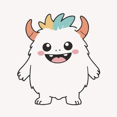 Cute Monster vector illustration for kids' adventure tales