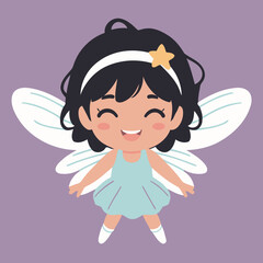 Cute Fairy vector illustration for kids story book