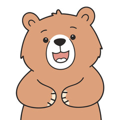 Fototapeta premium Vector illustration of a cute Bear for kids story book