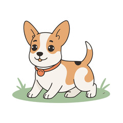 Cute Dog for kids books vector illustration