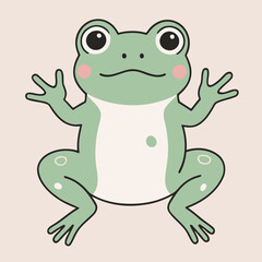 Vector illustration of a cute Frog for kids