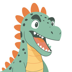 Vector illustration of a charming Dino for toddlers' learning adventures