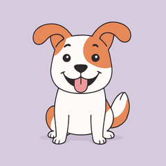 Vector illustration of a friendly Dog for little ones' joyful exploration