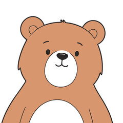 Cute Bear vector illustration for children