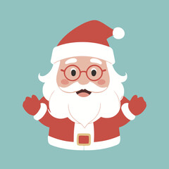 Vector illustration of a cute Santa for children story book
