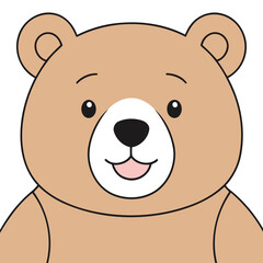 Fototapeta premium Cute vector illustration of a Bear for kids