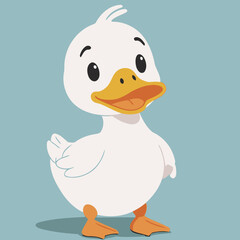 Vector illustration of a cute Duck for toddlers books