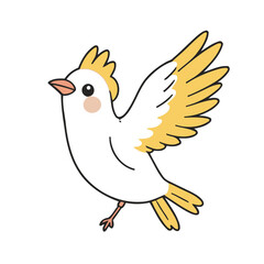 Cute Bird for kids' storybook vector illustration