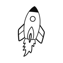 Vector illustration of a playful Rocket for preschoolers' storytime