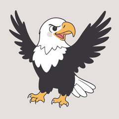 Cute Eagle for kids story book vector illustration
