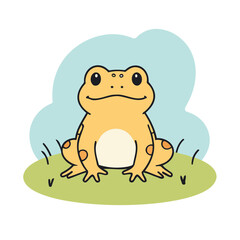 Cute vector illustration of a Toad for youngsters' imaginative stories
