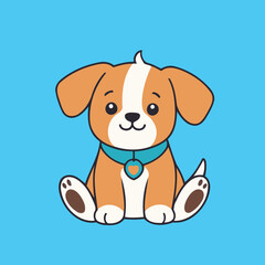 Obraz premium Cute Puppy vector illustration for preschoolers' learning moments