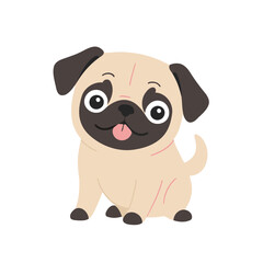 Cute Dog for kids' storytelling vector illustration