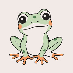 Vector illustration of a friendly Frog for little ones' joyful exploration
