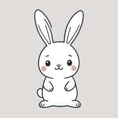 Cute Rabbit vector illustration for children