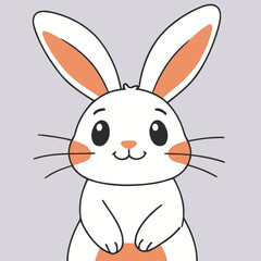 Cute Hare for kids vector illustration