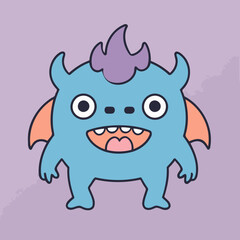 Cute Monster for children's bedtime stories vector illustration