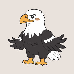 Cute Eagle vector illustration for kids story book