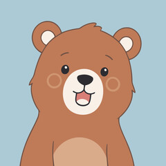 Vector illustration of a cute Bear for kids story book
