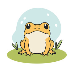 Cute Toad vector illustration for kids story book