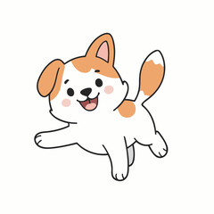 Cute Dog for toddlers vector illustration