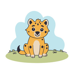 Vector illustration of a winsome Hyena for children's literature