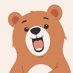 Vector illustration of an endearing Bear for kids' bedtime stories