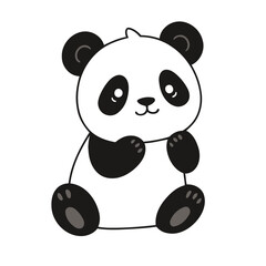 Cute Panda for preschoolers' storybook vector illustration