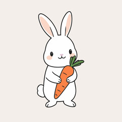 Cute Rabbit for children vector illustration