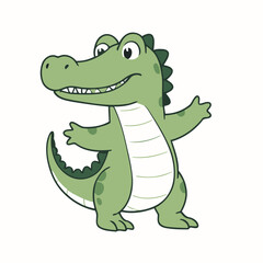 Cute Alligator vector illustration of a for toddlers books