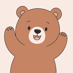Cute Bear vector illustration for little ones' bedtime routines