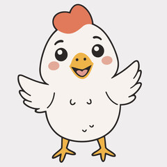 Vector illustration of an endearing Chicken for kids' bedtime stories