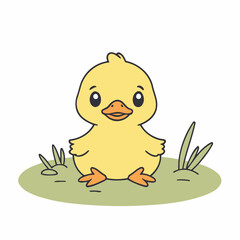 Cute Duckling for kids vector illustration