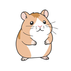 Vector illustration of a cute Hamster for toddlers story books
