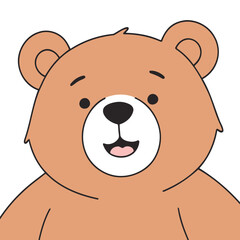 Cute Bear for kids vector illustration