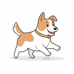 Vector illustration of a cute Dog for toddlers books