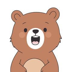 Vector illustration of a playful Bear for preschoolers' storytime