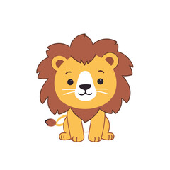 Cute Lion for children vector illustration