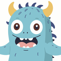 Vector illustration of a cute Monster for children book