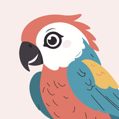 Cute Parrot for kids vector illustration