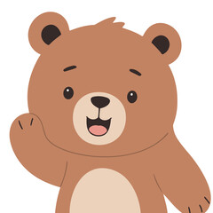 Vector illustration of a winsome Bear for children's literature