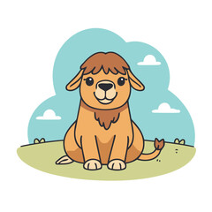 Cute vector illustration of a Camel for children story book