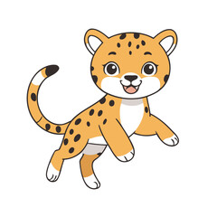 Cute Cheetah for toddlers' playful adventures vector illustration