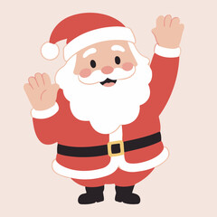 Cute vector illustration of a Santa for toddlers story books