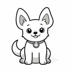 Cute Dog for children vector illustration