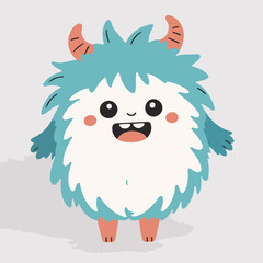 Vector illustration of a lovable Monster for children's picture books
