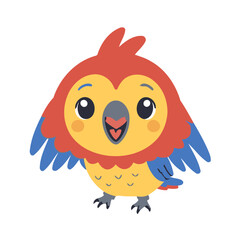 Cute Parrot vector illustration for kids' adventure tales
