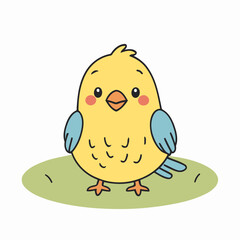 Cute Bird for toddlers' playful adventures vector illustration