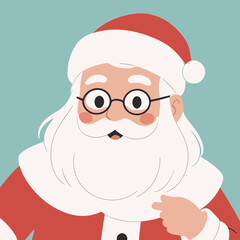 Cute Santa for early readers' adventure books vector illustration