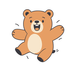 Vector illustration of a sweet Bear for youngsters' imaginative journeys
